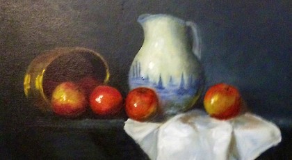 Still-Life-Apples - Jerry Robinson (oil on canvas)